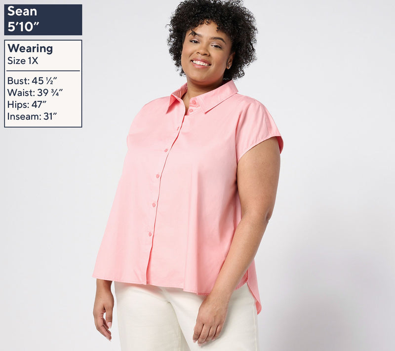 Carla Rockmore Collection 100% Cotton Sleeveless Swing Blouse — View 8