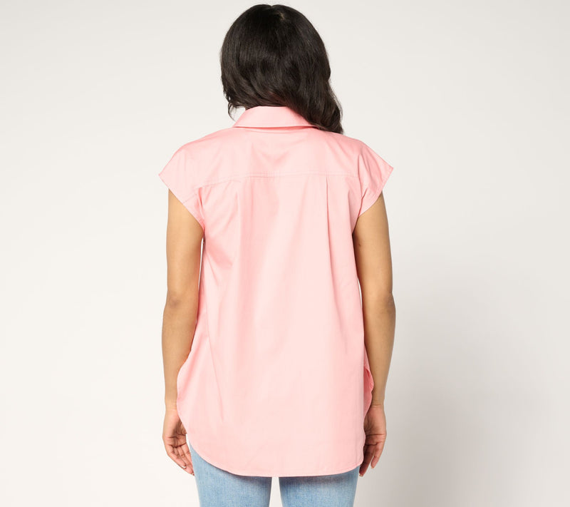 Carla Rockmore Collection 100% Cotton Sleeveless Swing Blouse — View 10