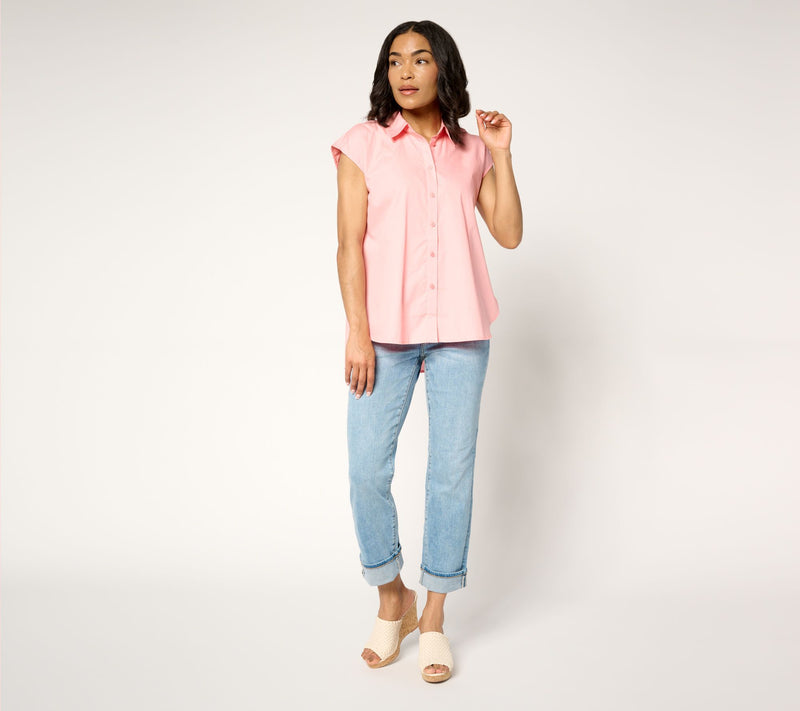 Carla Rockmore Collection 100% Cotton Sleeveless Swing Blouse — View 11