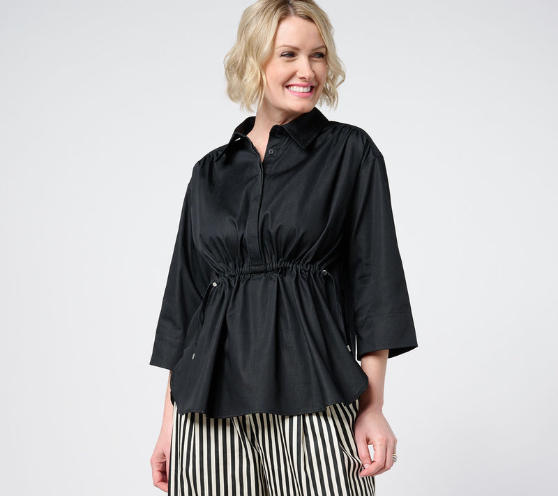 Carla Rockmore Collection Petite 3/4-Sleeve Shirt — View 9