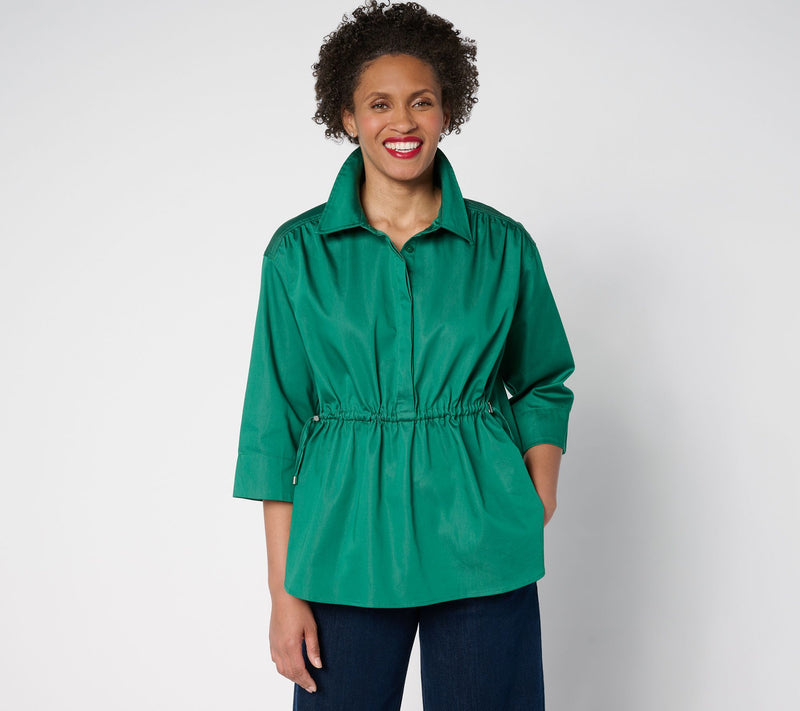 Carla Rockmore Collection Petite 3/4-Sleeve Shirt — View 7