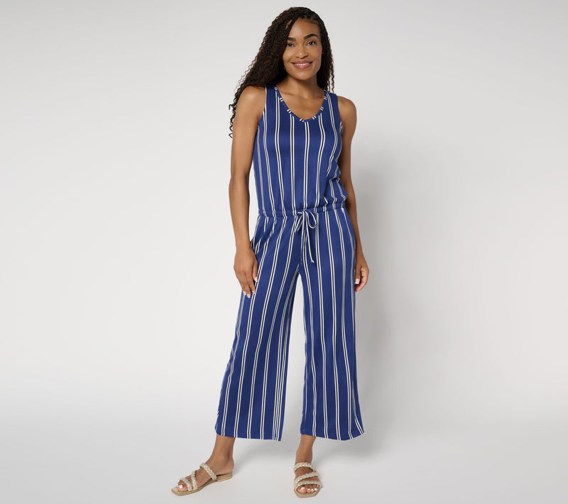 MUK LUKS Regular Cloud Knit Sleeveless Crop Jumpsuit — Main view