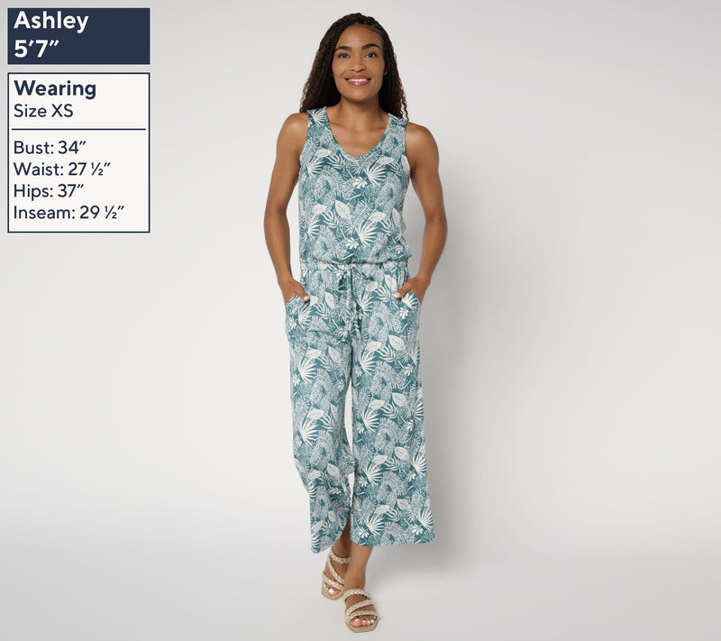 MUK LUKS Petite Cloud Knit Sleeveless Crop Jumpsuit — View 15
