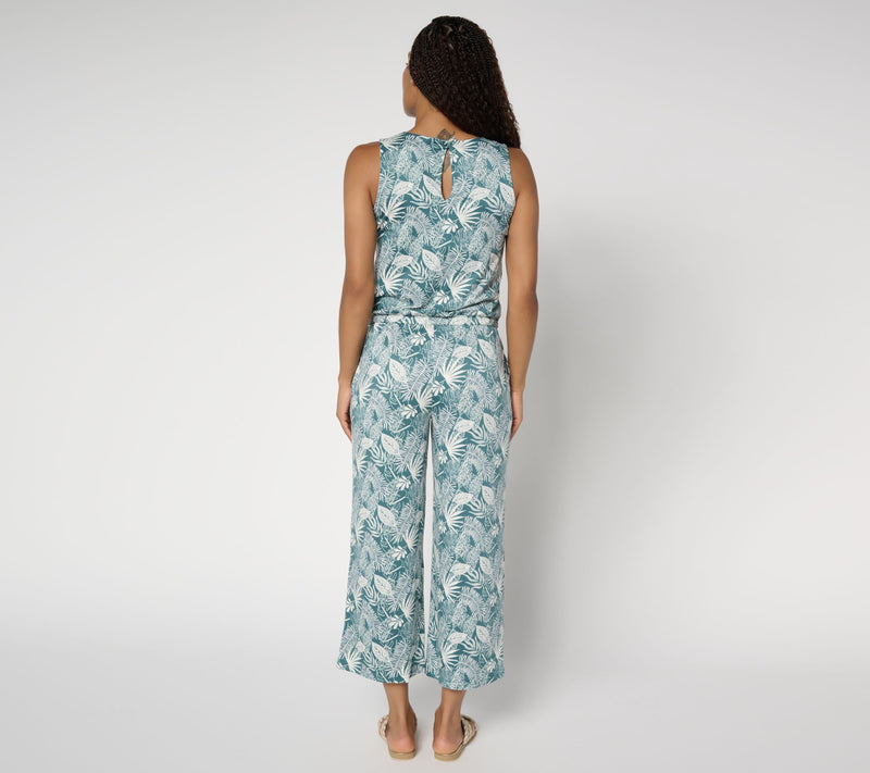 MUK LUKS Petite Cloud Knit Sleeveless Crop Jumpsuit — View 16