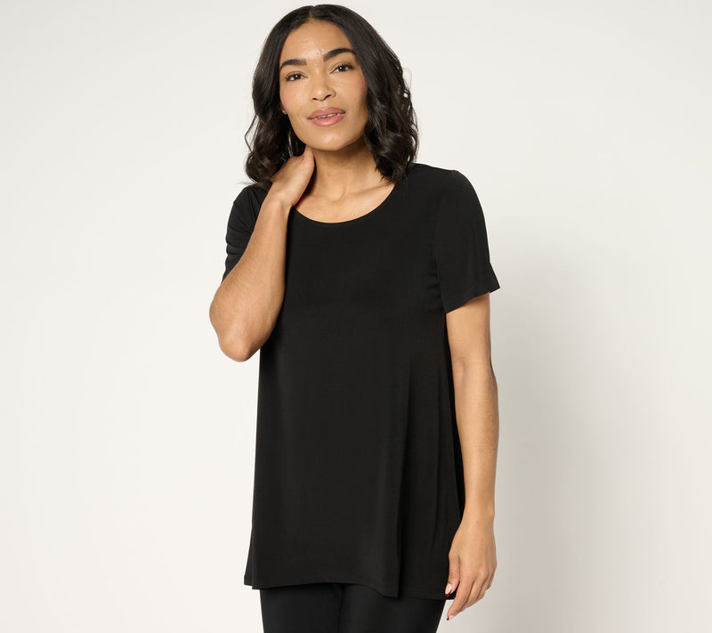 Susan Graver Regular Modern Essentials Liquid Knit A-Line Tunic — View 16