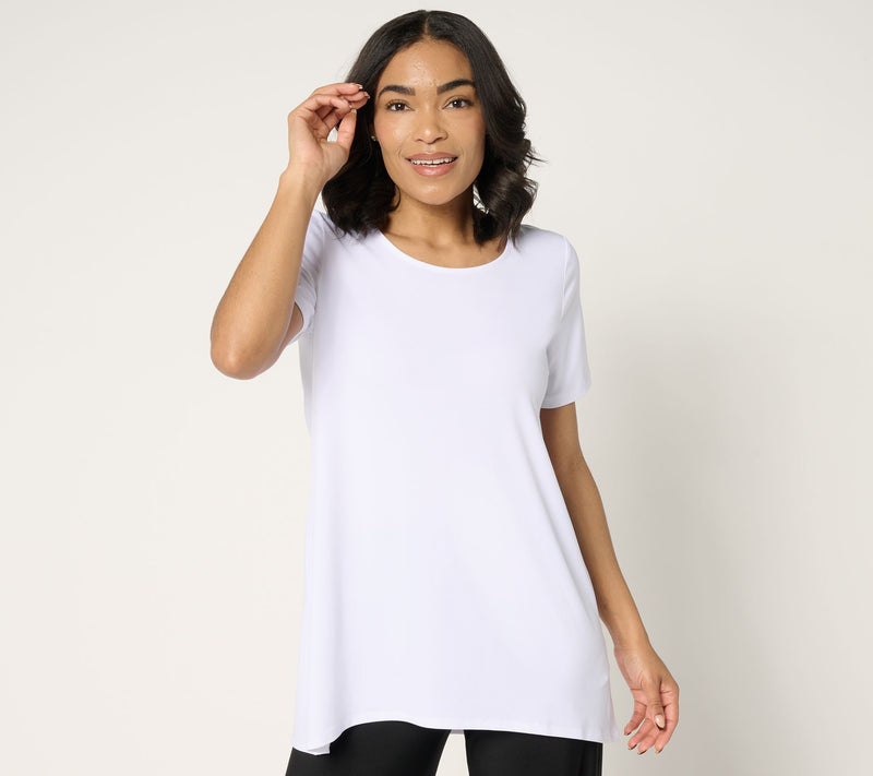 Susan Graver Regular Modern Essentials Liquid Knit A-Line Tunic — View 18