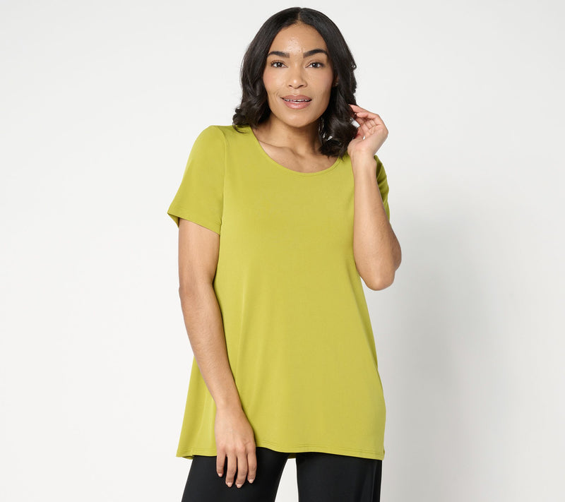 Susan Graver Regular Modern Essentials Liquid Knit A-Line Tunic — View 19