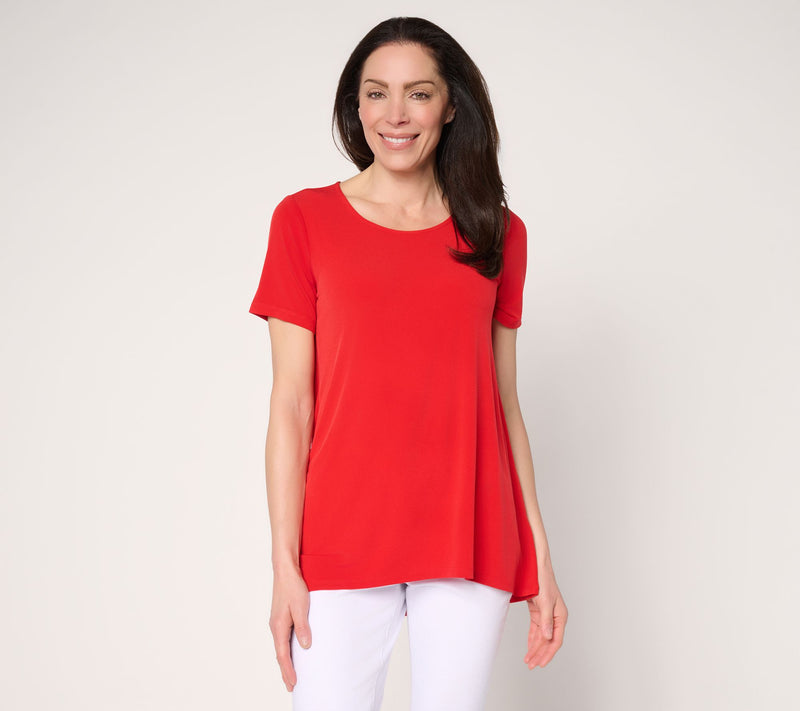 Susan Graver Regular Modern Essentials Liquid Knit A-Line Tunic — View 24