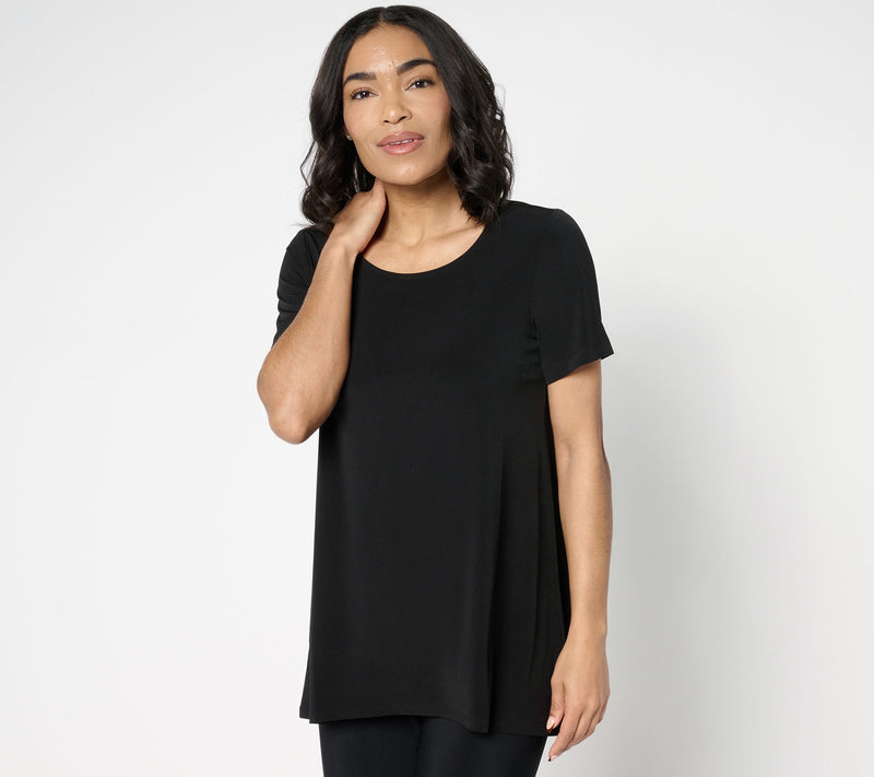 Susan Graver Petite Modern Essentials Liquid Knit A-Line Tunic — View 16