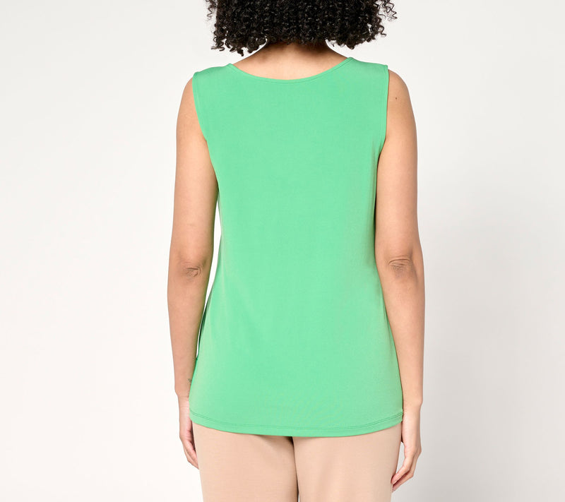 Susan Graver Modern Essentials Liquid Knit V-Neck Tank — View 14