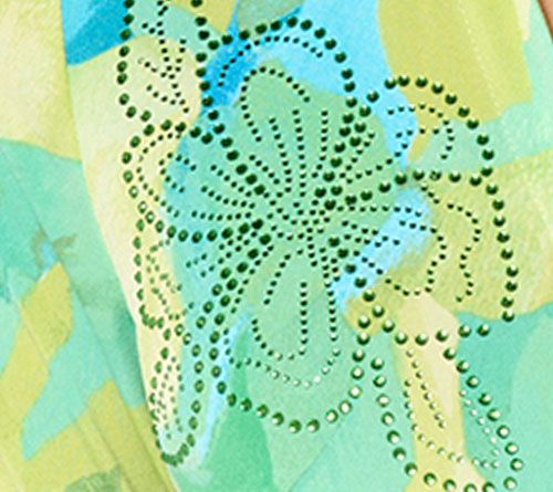 Susan Graver Petite Printed Liquid Knit Tunic w/ Embellishment — View 7