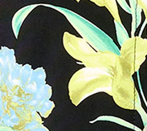 GRAVER Susan Graver Printed Liquid Knit Button-Front Shirt — View 8