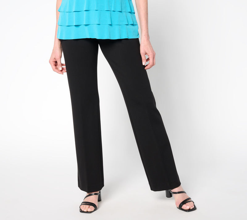 Tailored by Susan Graver Regular Sleek Ponte Boot-Cut Pants — View 11