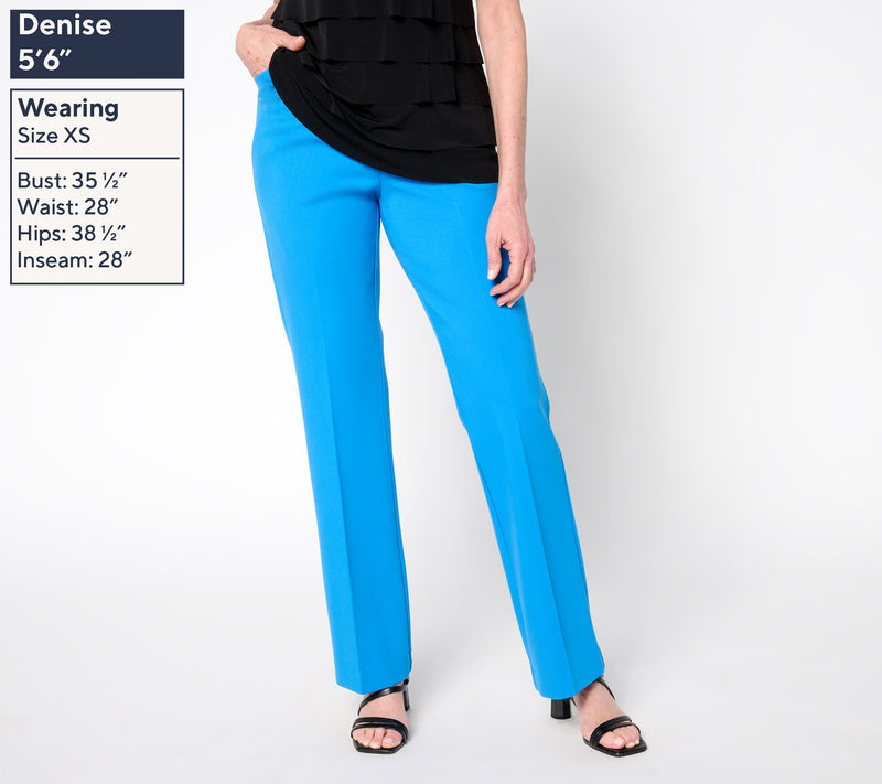Tailored by Susan Graver Regular Sleek Ponte Boot-Cut Pants — View 3