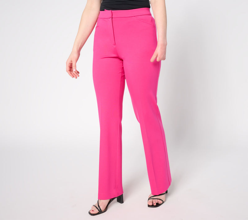 Tailored by Susan Graver Regular Sleek Ponte Boot-Cut Pants — View 13