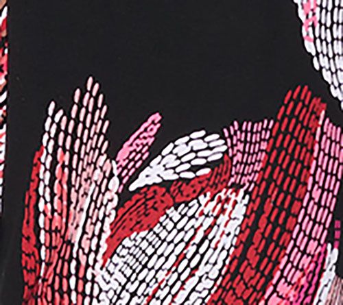 Susan Graver Regular Printed Liquid Knit Wide Leg Pants — View 9