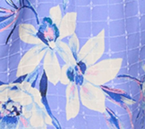 Susan Graver Regular Printed Textured Woven Button Front Midi Dress — View 2