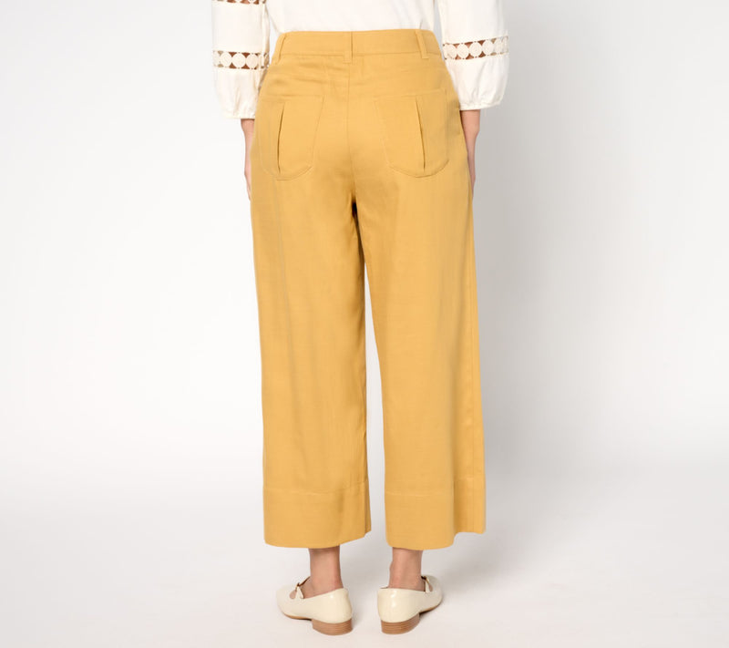 Me by Jennie Garth Petite Cara Twill Cropped Wide Leg Pants — View 9