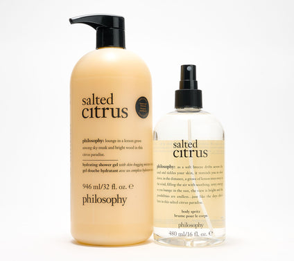philosophy a splash of summer cleanse & spritz 2pc supersize set