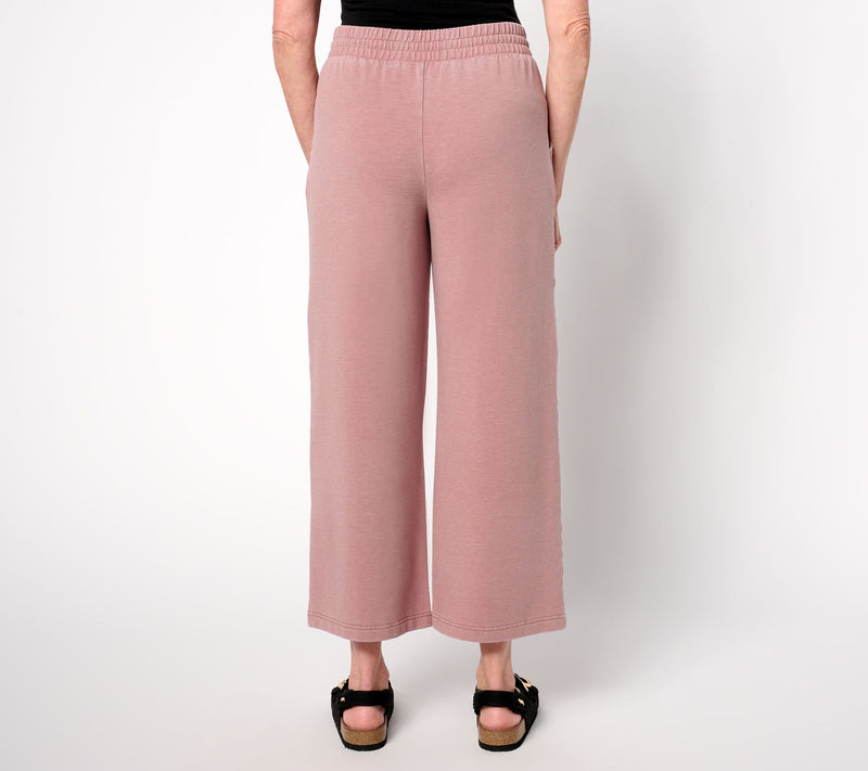 AnyBody Tall Beach Wash French Terry Wide Leg Pants — View 8