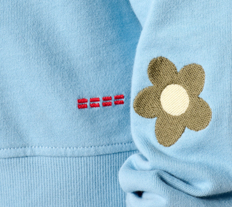 Peace Love World Embroidered French Terry Sweatshirt — View 16