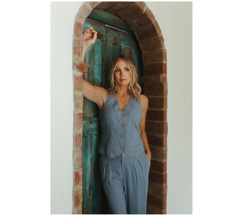 Me by Jennie Garth Luna Linen Vest — View 8