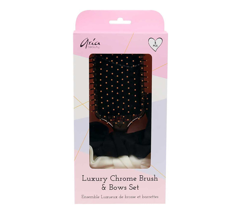 Aria Luxury Chrome Brush & Bows Set — View 2