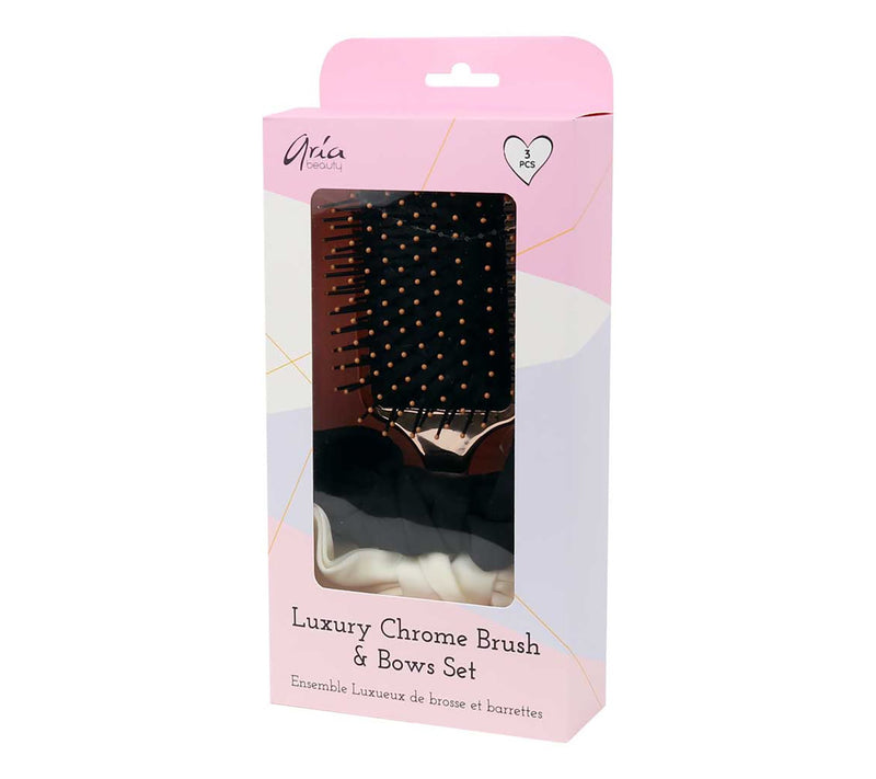 Aria Luxury Chrome Brush & Bows Set — View 3