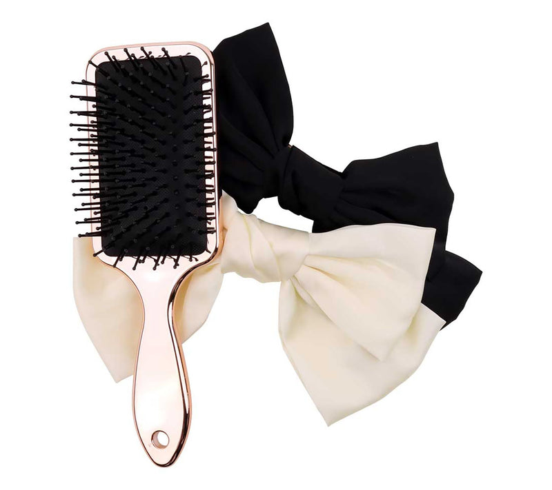 Aria Luxury Chrome Brush & Bows Set — Main view