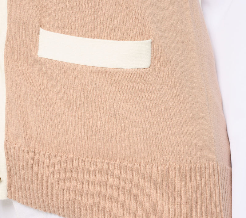 BEAUTIFUL by Lawrence Zarian Sweater Vest with Contrast Trim — View 6