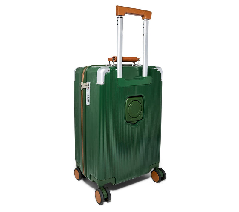 American Leather Co. 20" Hardside Carry-On with Leather Trim — View 6
