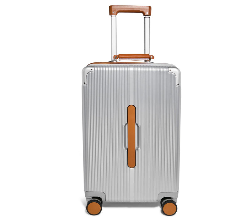American Leather Co. 20" Hardside Carry-On with Leather Trim — View 4