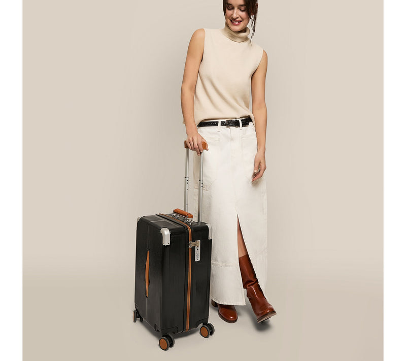 American Leather Co. 20" Hardside Carry-On with Leather Trim — View 11