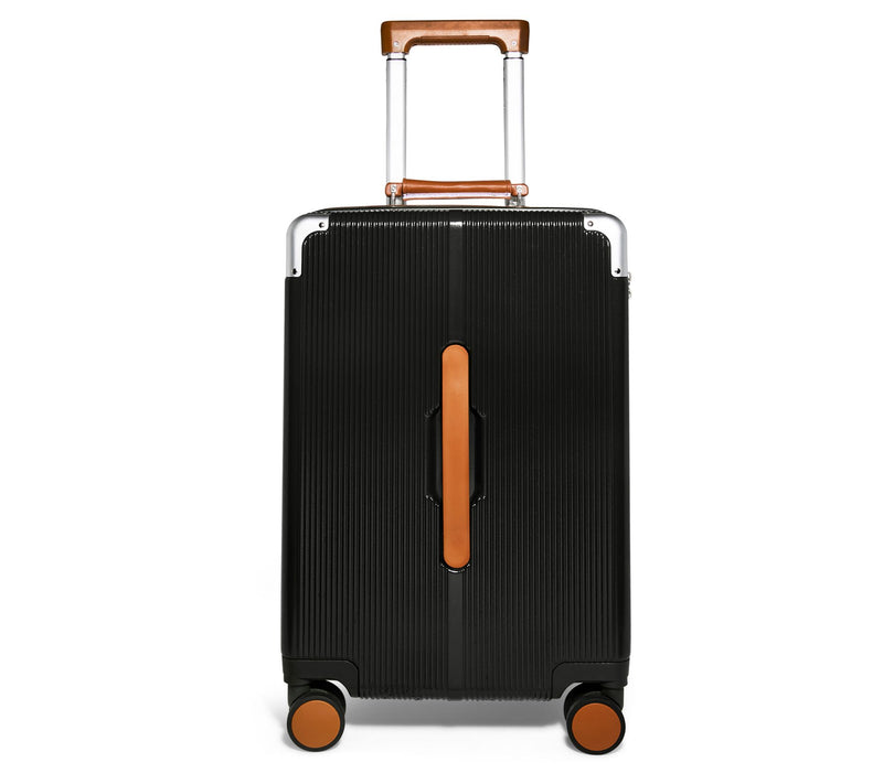 American Leather Co. 20" Hardside Carry-On with Leather Trim — View 2