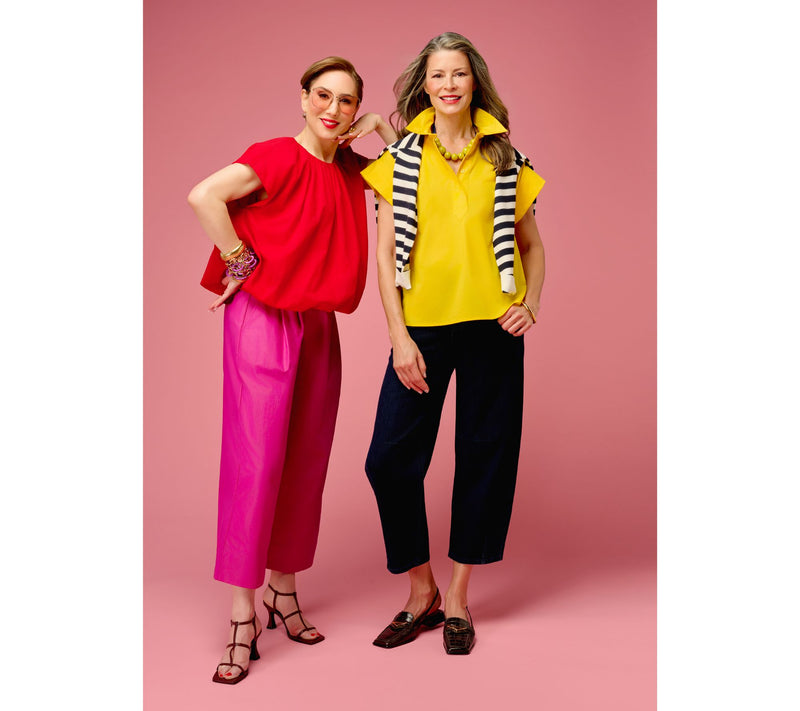 Carla Rockmore Collection 100% Cotton Cap-Sleeve Bubble Blouse — View 14
