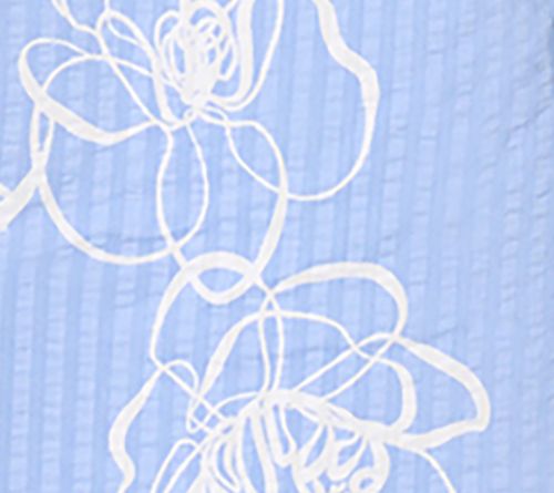 Joan Rivers Stretch Cotton Seersucker Printed Floral Shirt — View 12