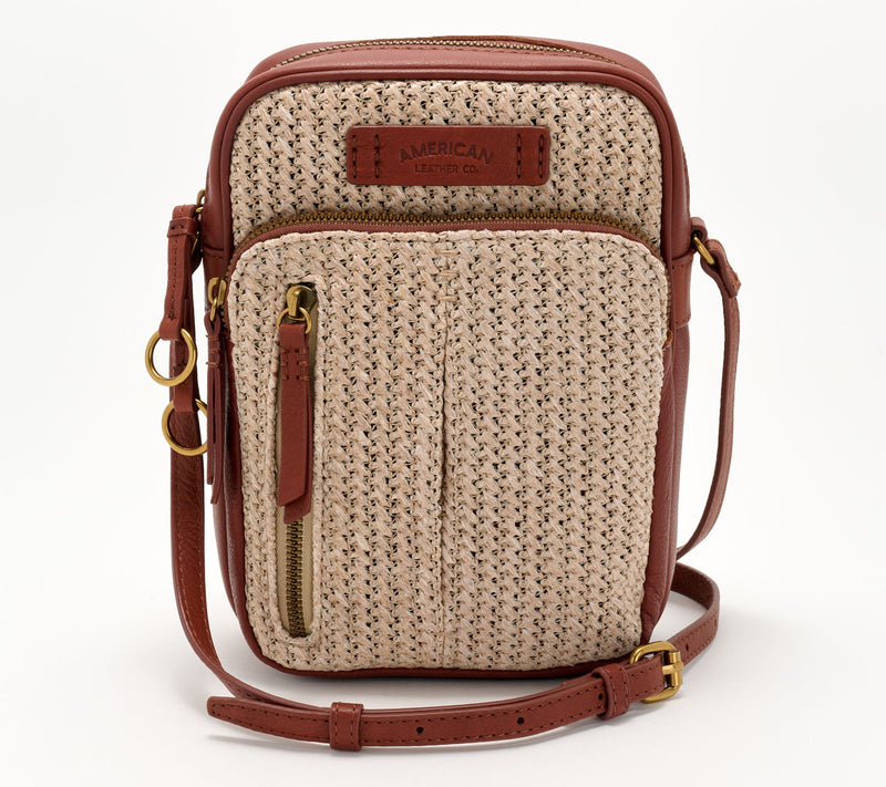 American Leather Co. Raffia Cleveland N/S Crossbody — Main view