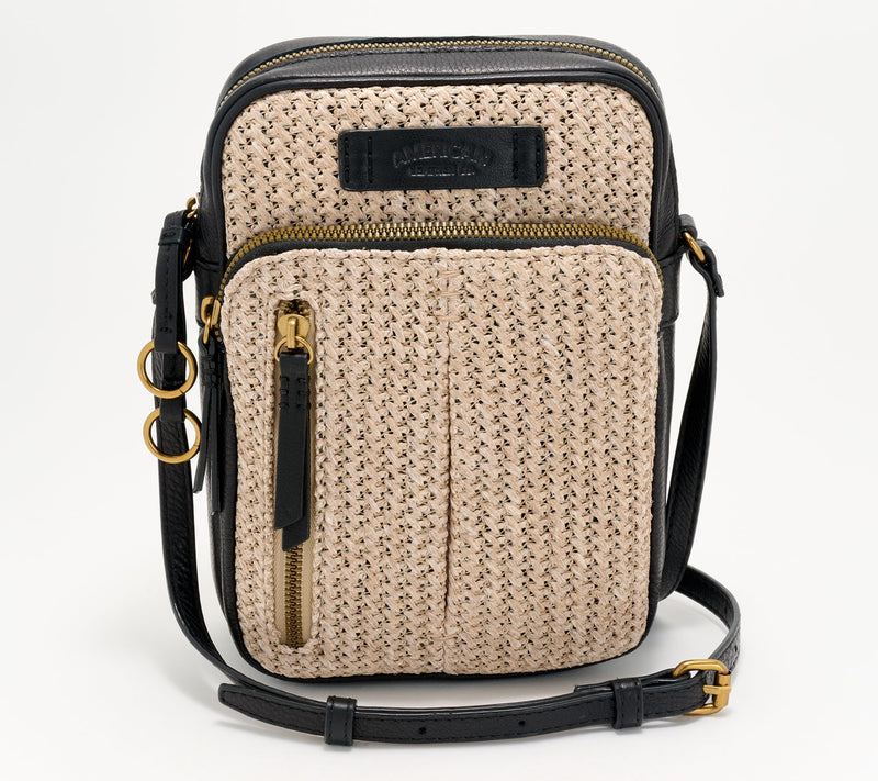 American Leather Co. Raffia Cleveland N/S Crossbody — View 13