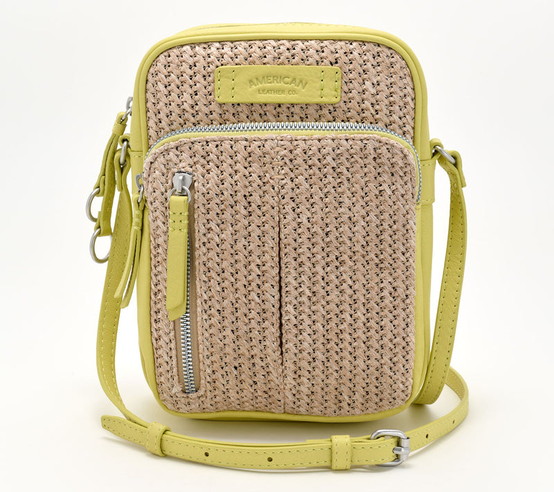 American Leather Co. Raffia Cleveland N/S Crossbody — View 11