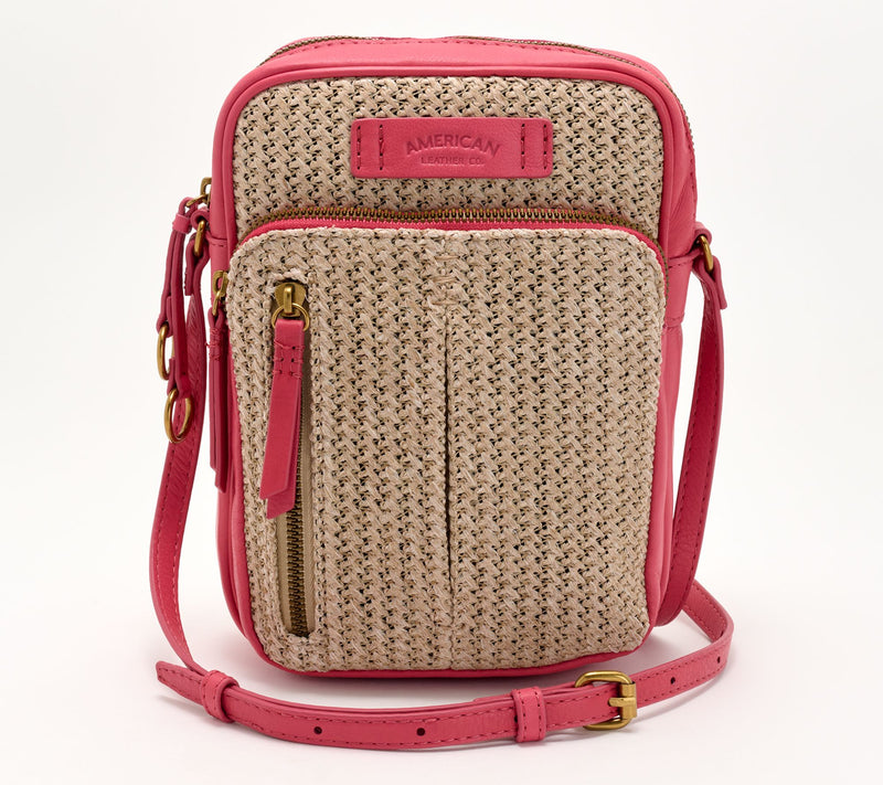 American Leather Co. Raffia Cleveland N/S Crossbody — View 7