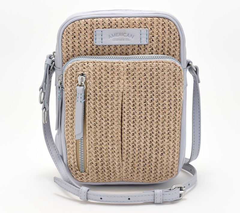 American Leather Co. Raffia Cleveland N/S Crossbody — View 18