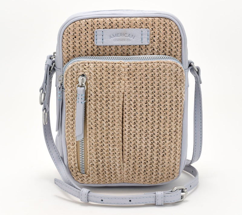 American Leather Co. Raffia Cleveland N/S Crossbody — View 9