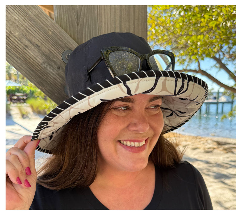 Sprigs Reversible Sun Hat with Sunglasses Slits — View 7