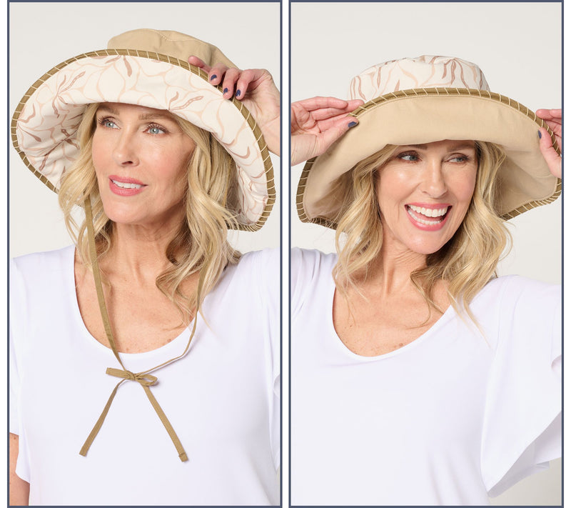 Sprigs Reversible Sun Hat with Sunglasses Slits — View 19