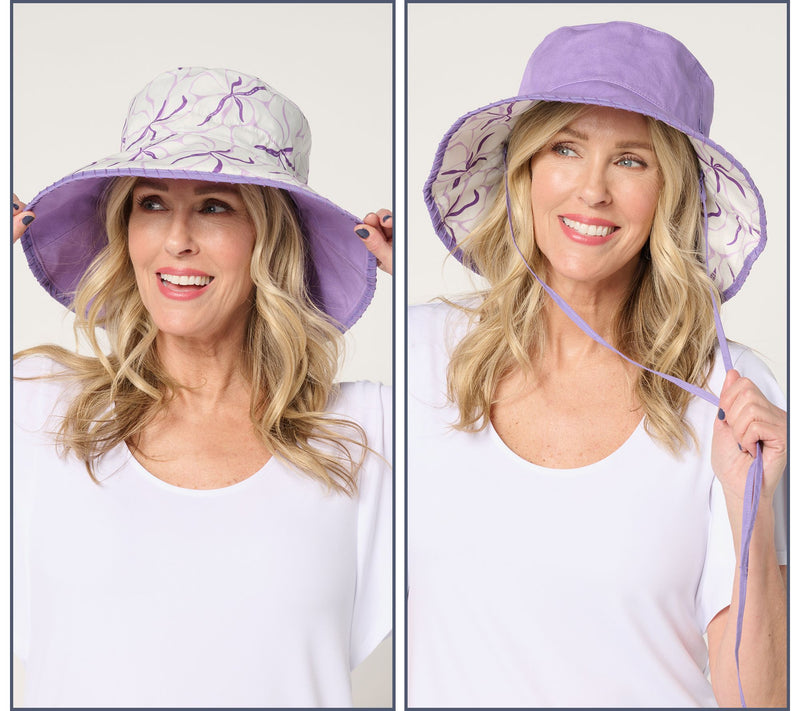 Sprigs Reversible Sun Hat with Sunglasses Slits — View 20