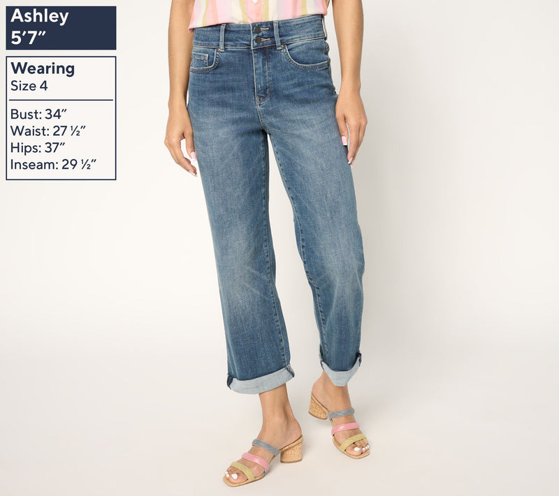 NYDJ High Rise Bailey Relaxed Straight Crop Jean — View 3