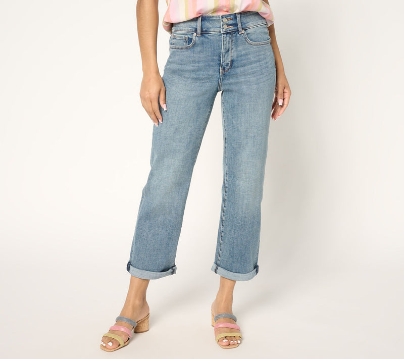 NYDJ High Rise Bailey Relaxed Straight Crop Jean — View 12