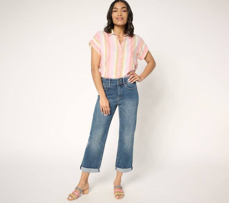 NYDJ High Rise Bailey Relaxed Straight Crop Jean — View 8