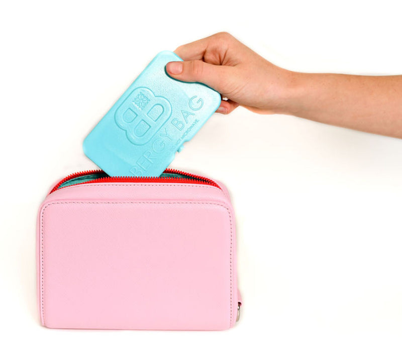 Bergy Bag Insulated Leather Cooling Zip Clutch — View 9