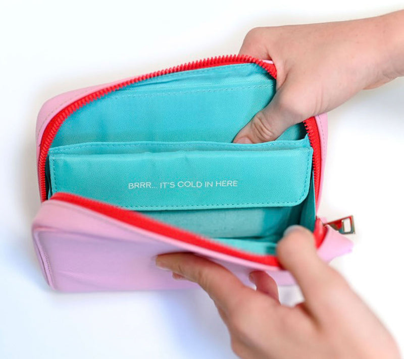 Bergy Bag Insulated Leather Cooling Zip Clutch — View 8